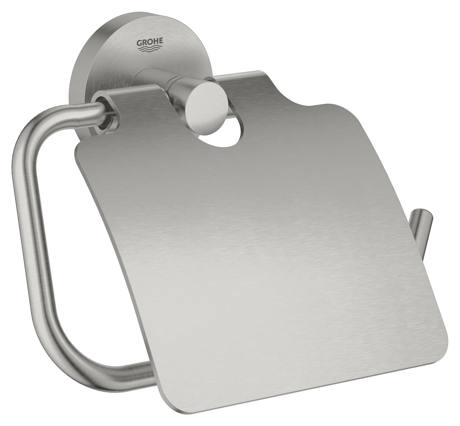 Grohe Suport hartie igienica grohe essentials, pe perete, metal, mat, otel satinat, 40367dc1