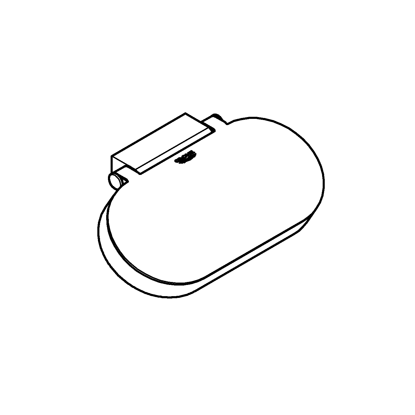 Suport hartie Grohe 41069000, igienica Selection, tip instalare pe perete, capac, elemente fixare ascunse, crom [3]