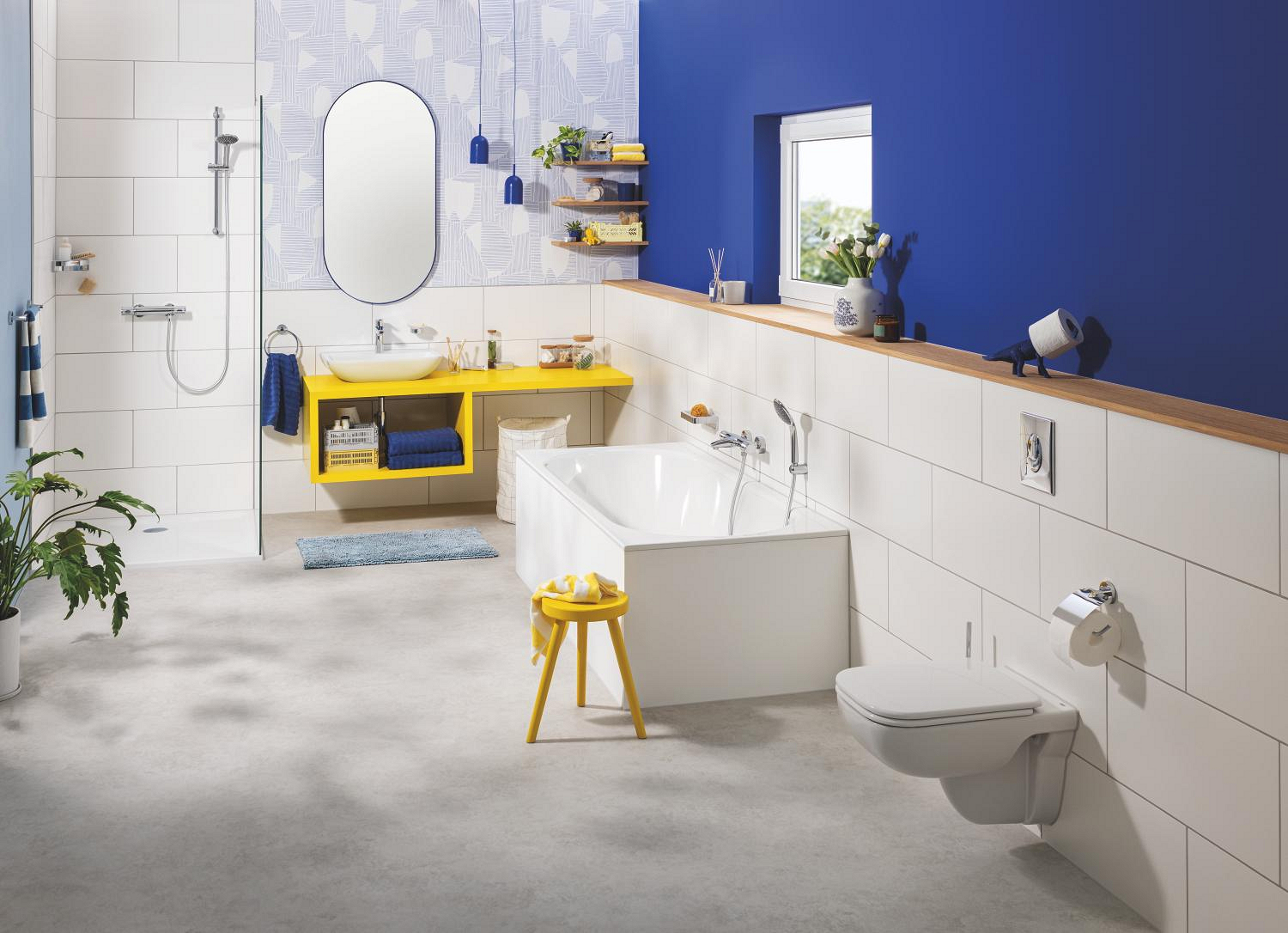 Suport hartie Grohe 41179000, igienica Start, tip instalare pe perete, numar orificii instalare 2, crom [5]