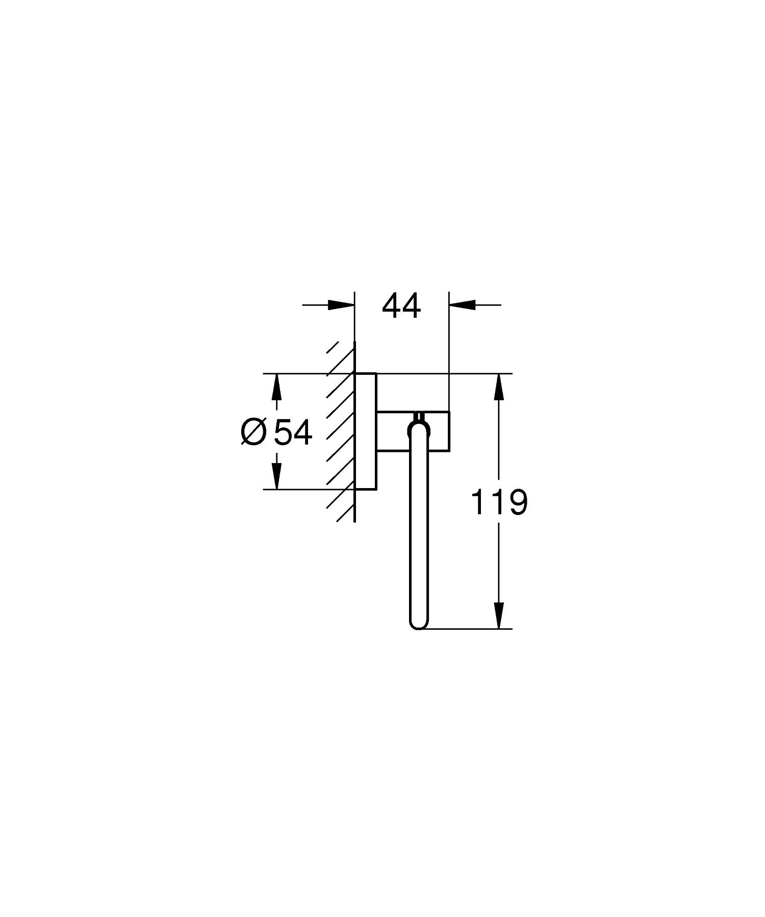 Suport hartie Grohe 412002430, igienica Start, tip instalare pe perete, numar orificii instalare 2, negru [4]