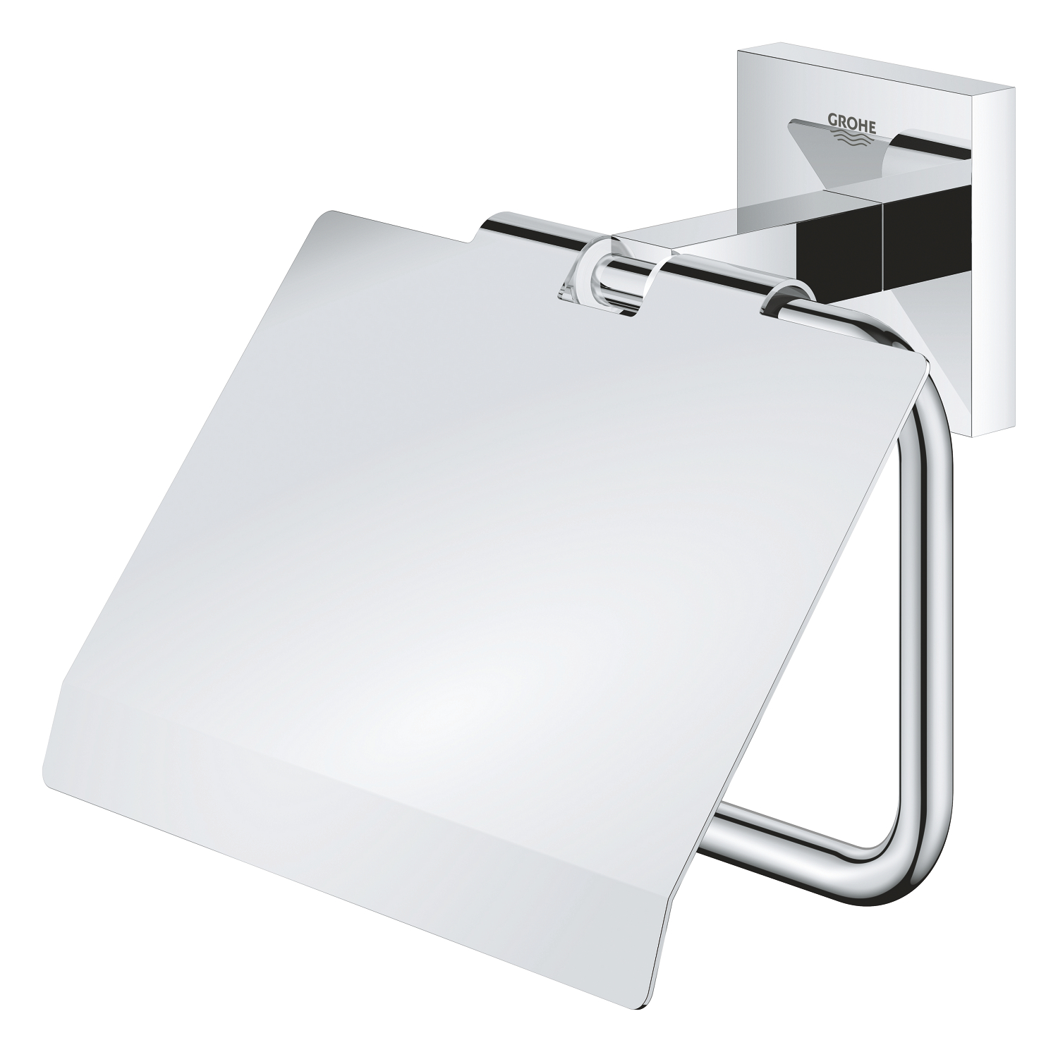 Suport hartie Grohe 41102000, igienica Start Cube, tip instalare pe perete, numar orificii instalare 2, crom [1]