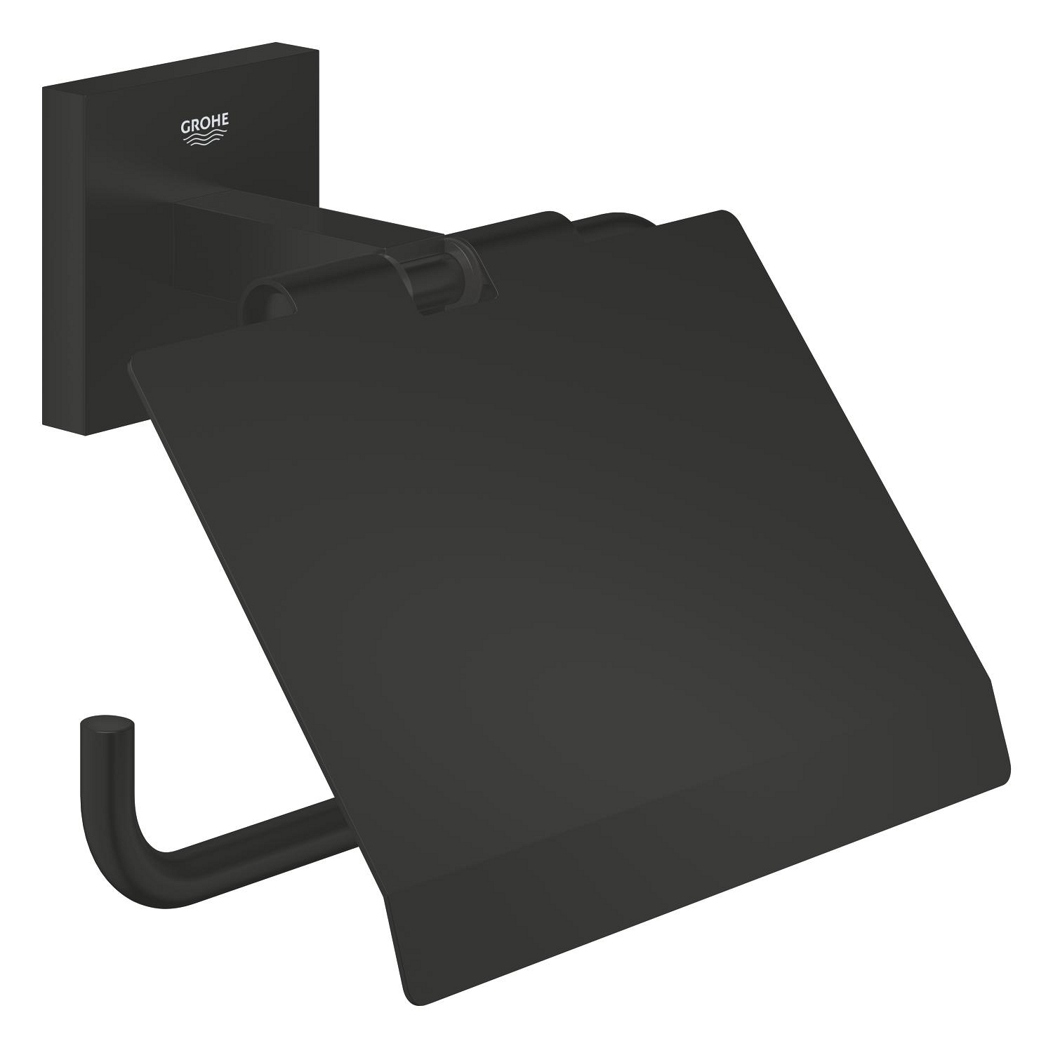 Grohe Suport hartie igienica grohe start cube, pe perete, metal, mat, negru, 411022430