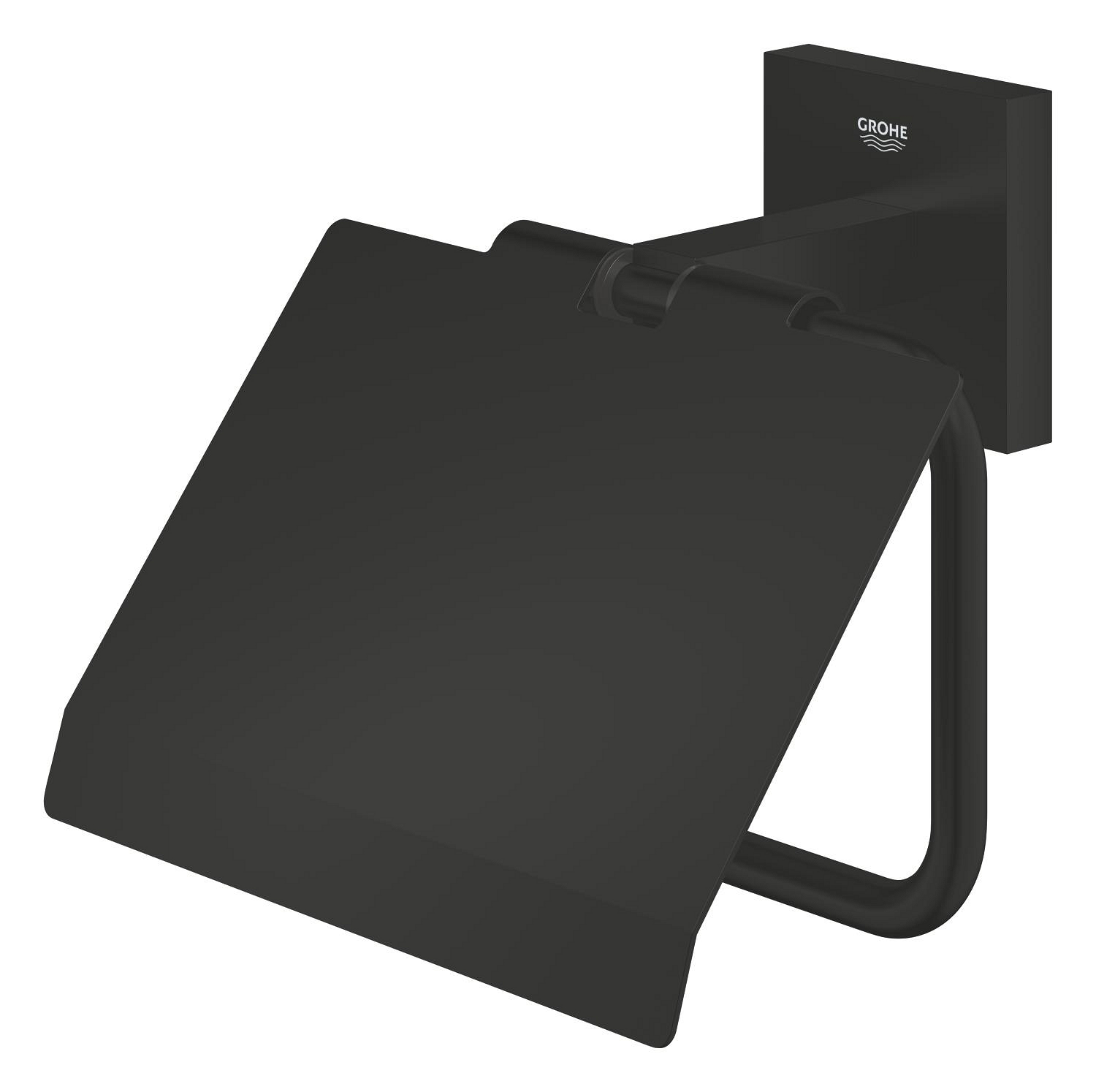 Suport hartie Grohe 411022430, igienica Start Cube, tip instalare pe perete, numar orificii instalare 2, negru [1]