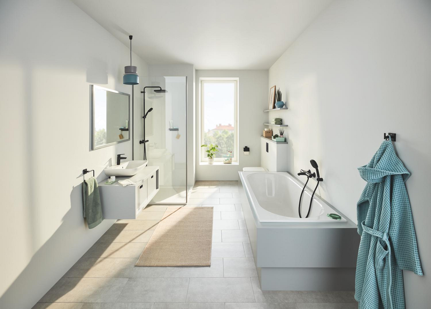 Suport hartie Grohe 411022430, igienica Start Cube, tip instalare pe perete, numar orificii instalare 2, negru [3]