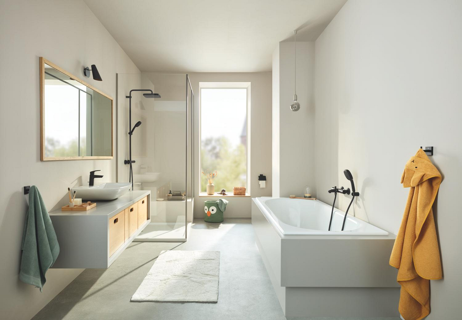 Suport hartie Grohe 411022430, igienica Start Cube, tip instalare pe perete, numar orificii instalare 2, negru [4]