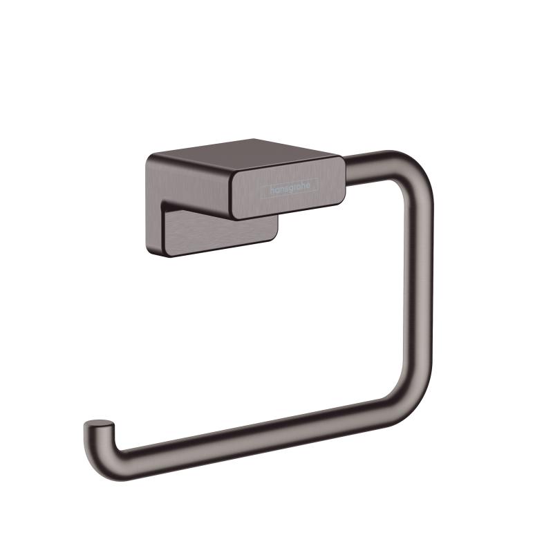 Hansgrohe Suport hartie igienica hansgrohe addstoris 41771340, 1 rola, montare pe perete, fixare ascunsa, meta, lucios, antracit