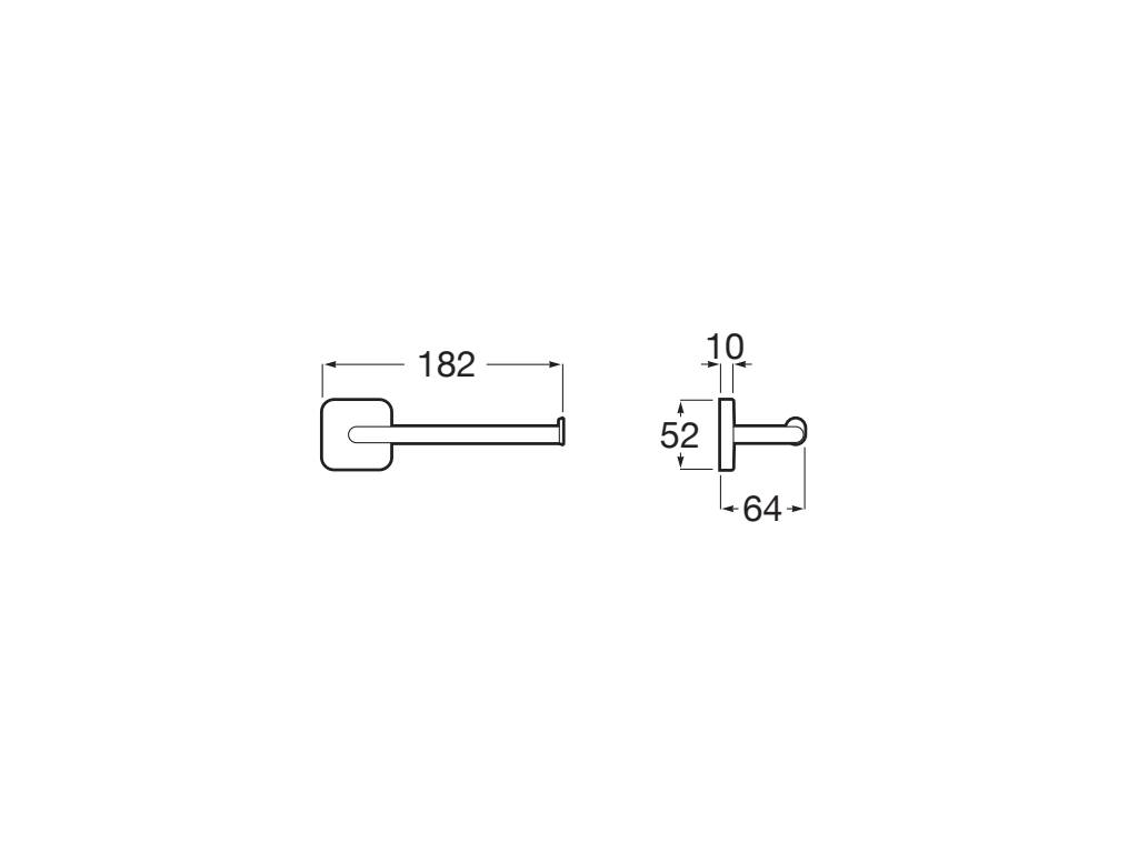 Suport hartie Roca A817890NB0, igienica Victoria, tip instalare pe perete, numar orificii instalare 2, negru [1]