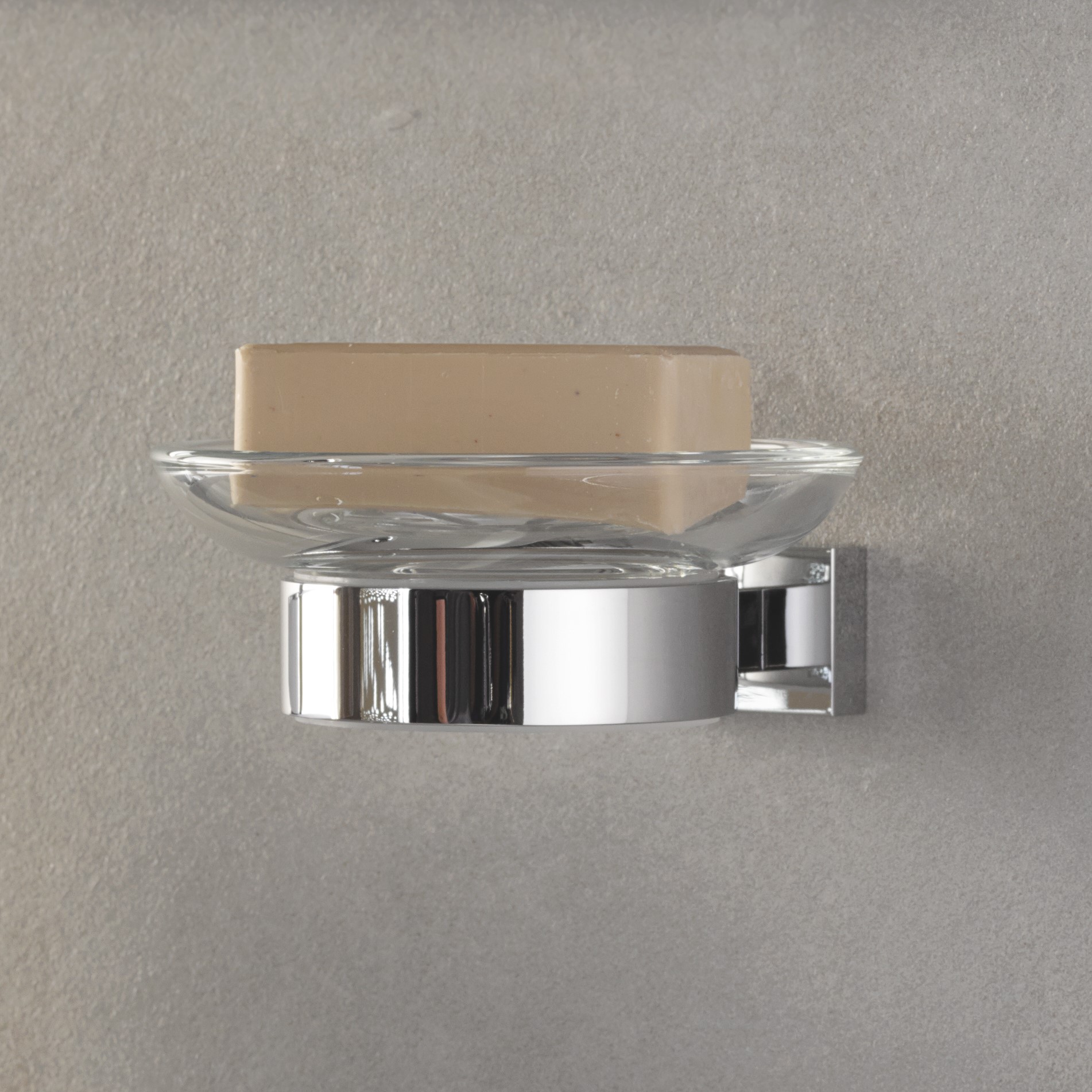 Suport Grohe 40508001, 107 mm, 42 mm, 2 orificii instalare, pe perete, metal, elemente fixare ascunse, Crom