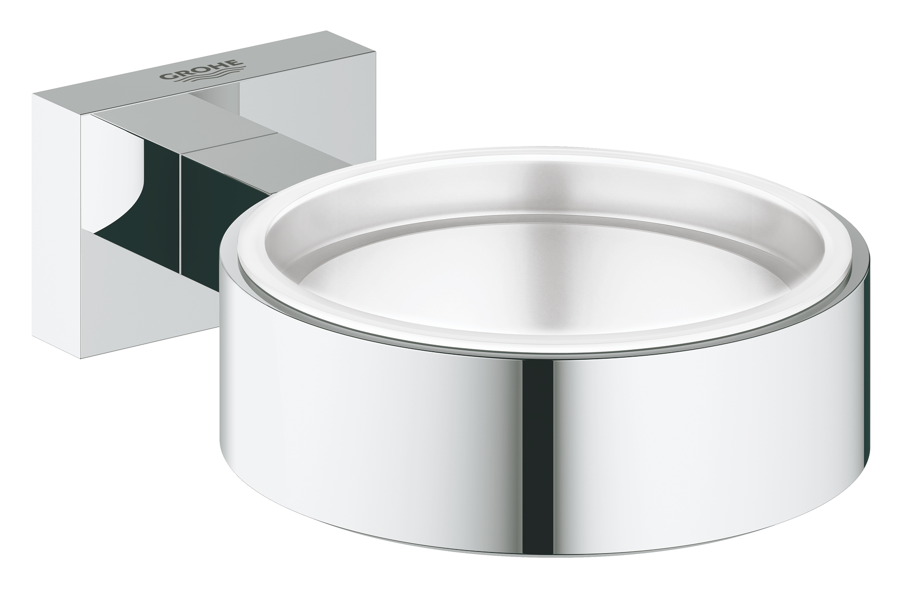 Grohe Suport grohe essentials cube 40508001, pahar sau savoniera, fixare ascunsa, crom