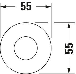 Suport para dus Duravit UV0620007010, 68 mm, 55 mm, universal, pe perete, metal, abs, suport para dus incorporat, Crom