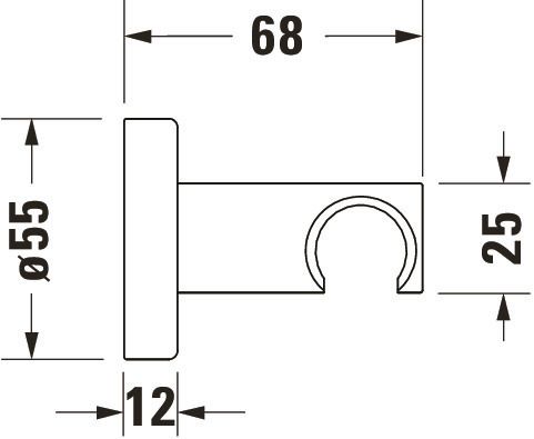 Suport para dus Duravit UV0620007004, montaj pe perete, suport para dus incorporat, universal, bronz [1]