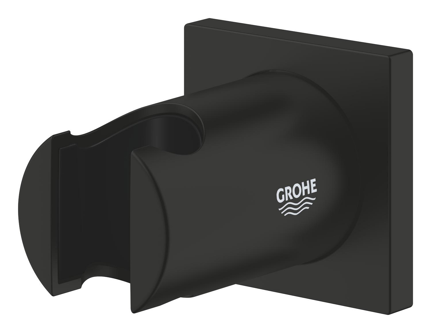 Suport para dus Grohe 270752430, 69 mm, 50 mm, universal, pe perete, abs, metal, suport para dus incorporat, Negru