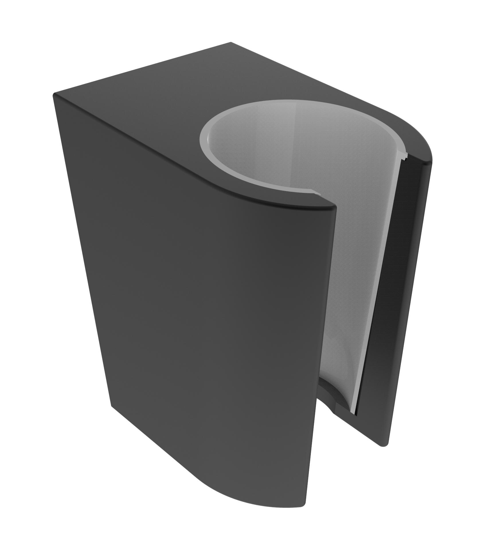 Kielle  Suport para dus kielle 20901044, aparent, universal, metal, mat, negru