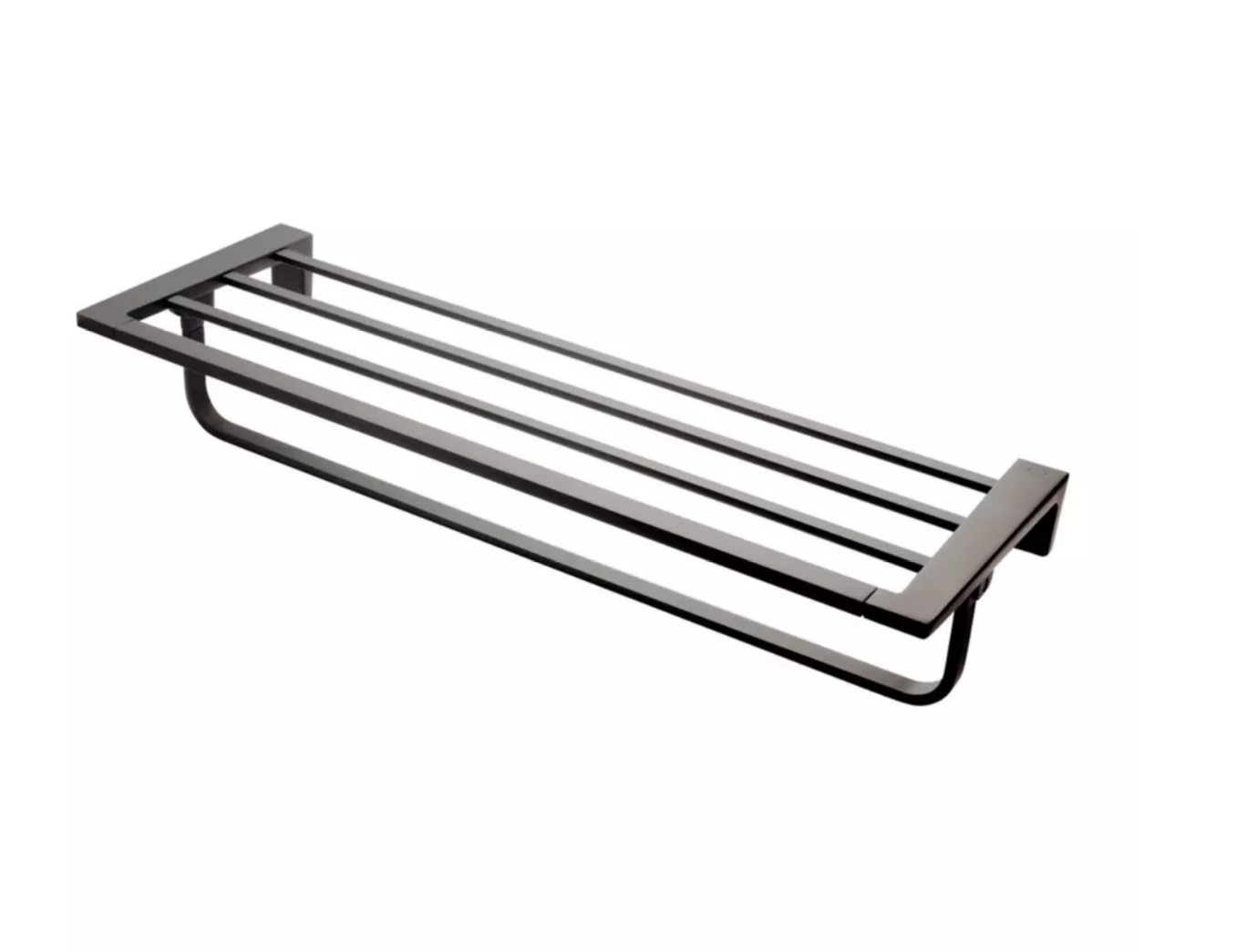 FDesign Suport prosop fdesign piazza fd6-pza-22-22, 600 mm, montare pe perete, 4 bare, alama, mat, negru