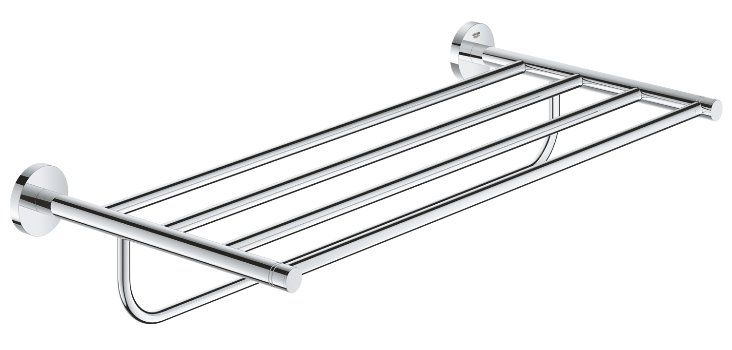 Grohe Suport prosop grohe essentials 40800001, 600 mm, 5 suporti, montare pe perete, elemente fixare ascunse, crom