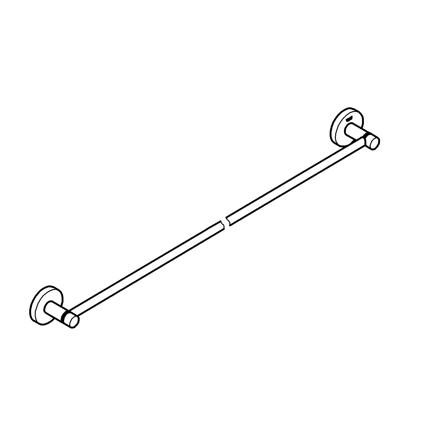 Suport prosop Grohe 40386001, 854 mm, 60 mm, 2 orificii instalare, 1 rafturi, pe perete, metal, Crom