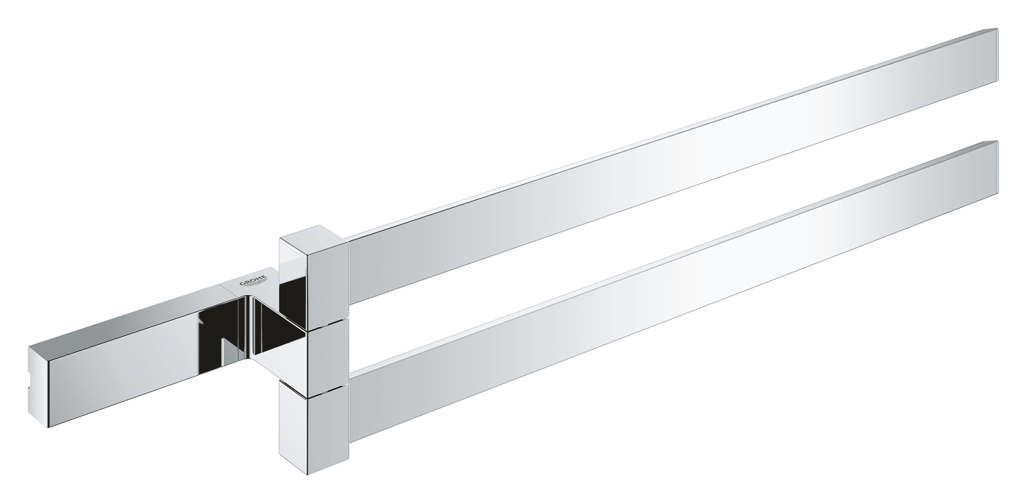 Grohe Suport prosop grohe selection cube 40768000, 400 mm, doi suporti, pivotant, montare pe perete, elemente fixare ascunse,