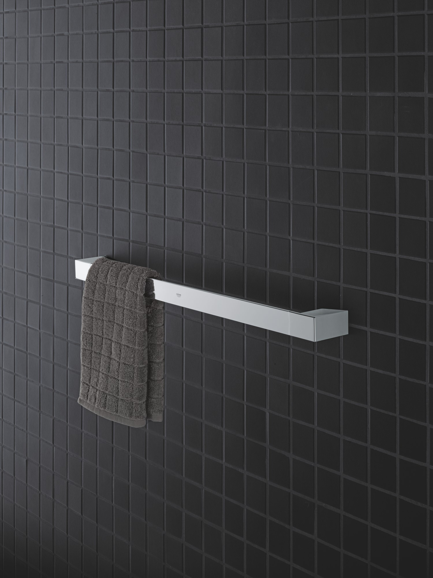 Bara prosop Grohe 40807000, 600 mm, 60 mm, 2 orificii instalare, 1 rafturi, pe perete, metal, elemente fixare, Crom