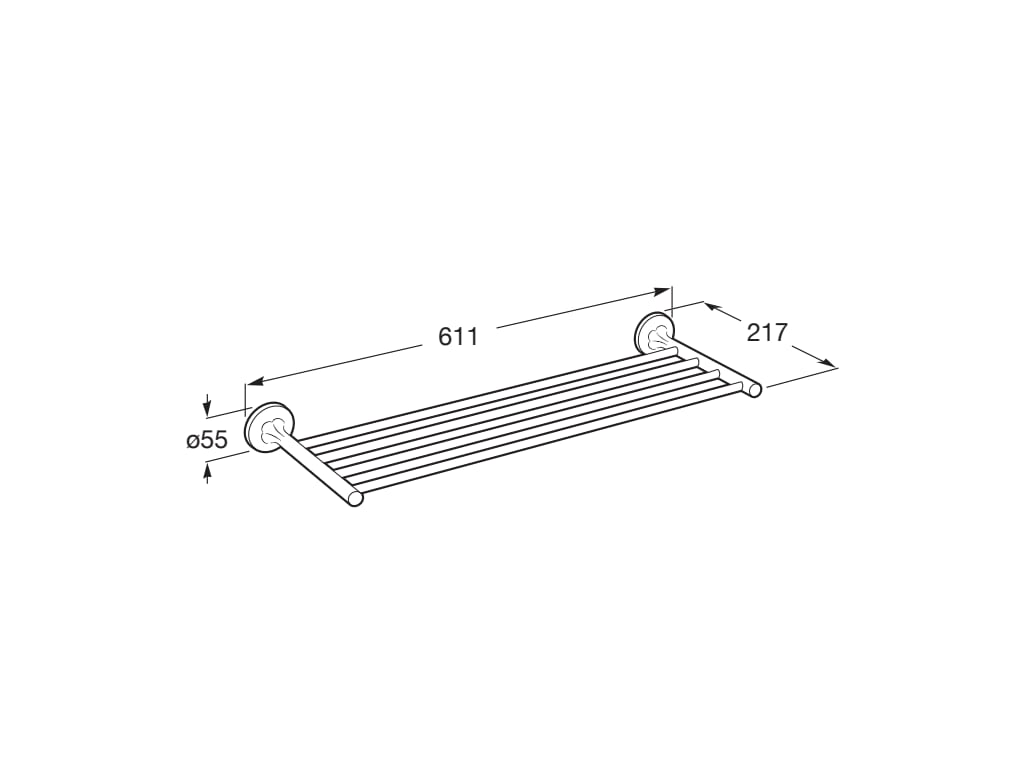 Suport prosop Roca A816814001, Classica, tip instalare pe perete, numar orificii instalare 2, numar rafturi 4, crom [1]