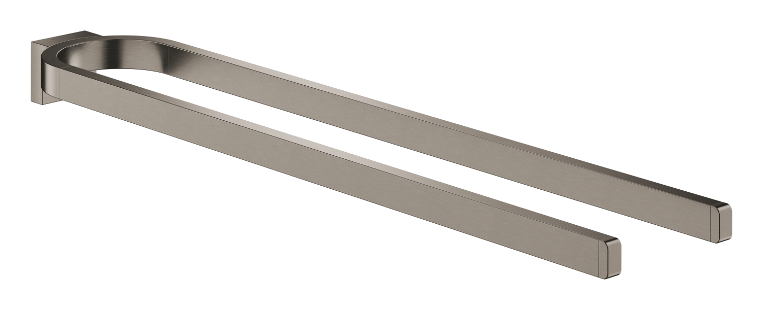 Grohe Suport prosop grohe selection 41059al0, 360 mm, 2 suporti, montare pe perete, metal, mat, grafit
