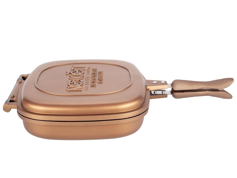 Tigaie Grill NeoKlein DGR36-Gold, 36 cm, 34 cm, 24.5 cm, suprafata antiaderenta, grill, gaz, electric, Auriu