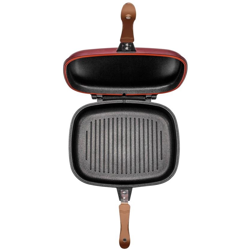 Tigaie Grill DGR36-Cherry, NeoKlein, tip tigaie grill, tip plita gaz, electric, diametru 36 mm, rosu [1]