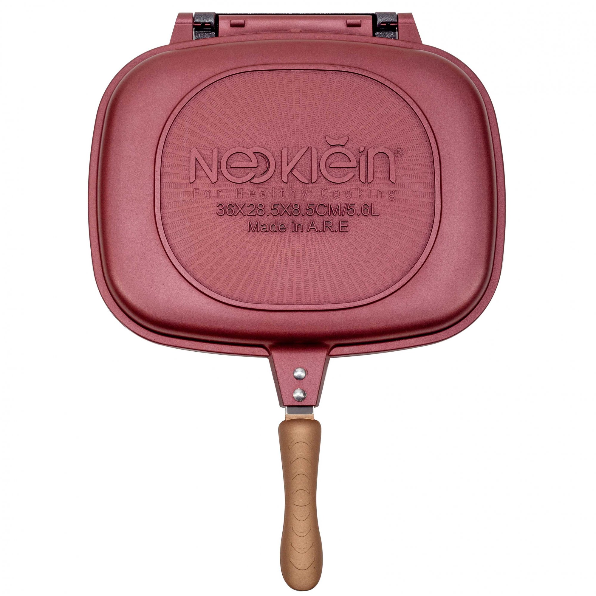 Tigaie Grill DGR36-Cherry, NeoKlein, tip tigaie grill, tip plita gaz, electric, diametru 36 mm, rosu [3]