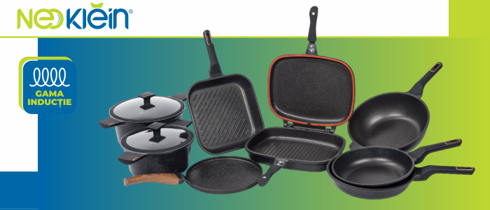 Tigaie grill NK-IDGR36, NeoKlein, tip tigaie grill, tip plita gaz, electric, diametru 36 mm, maner, negru [9]