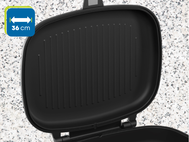 Tigaie grill NK-IDGR36, NeoKlein, tip tigaie grill, tip plita gaz, electric, diametru 36 mm, maner, negru [7]