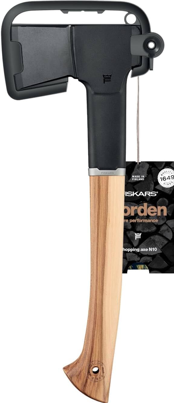 FISKARS Topor universal fiskars, 15 x 45 cm, lama otel/carbon, maner lemn, 1051143