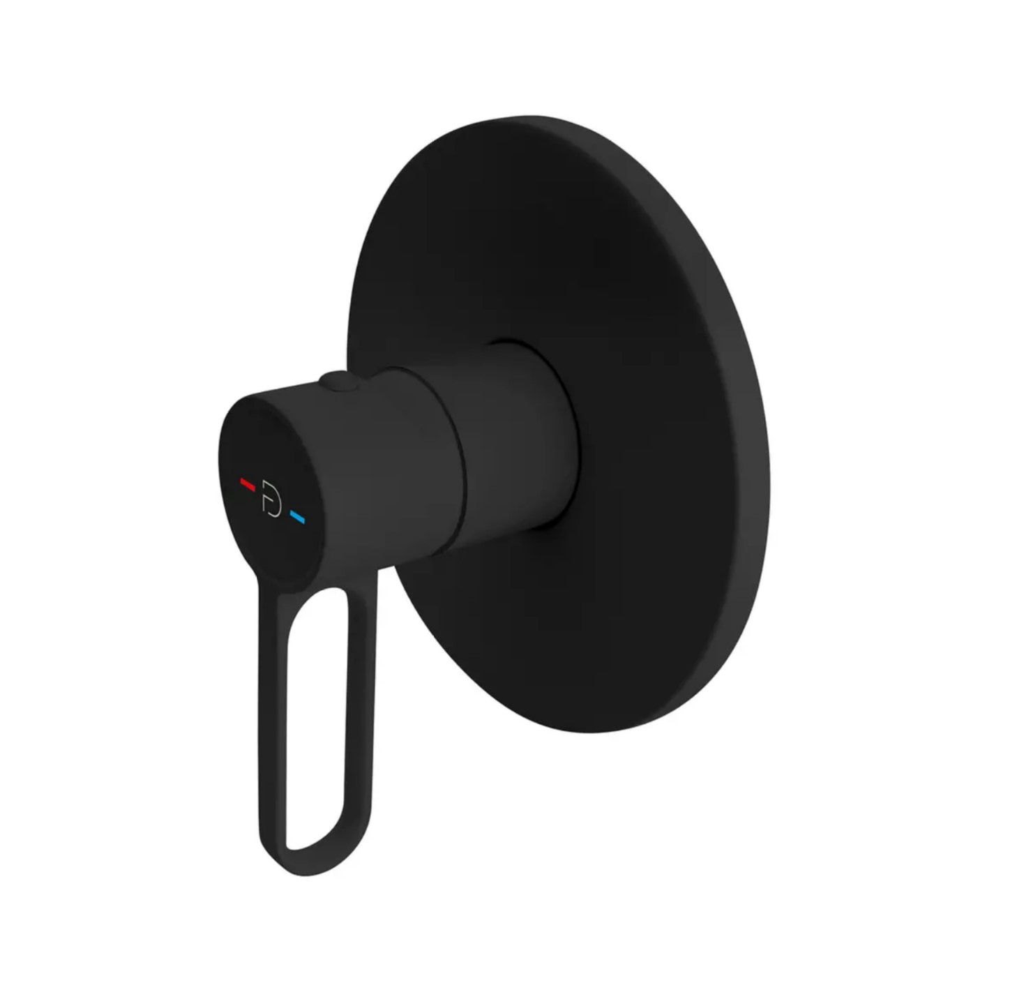 FDesign Unitate comanda fdesign zaffiro fd1-zfr-7pa-22, 1/2'', aparenta, 1 iesire 1/2'', valva inclusa, mat, negru