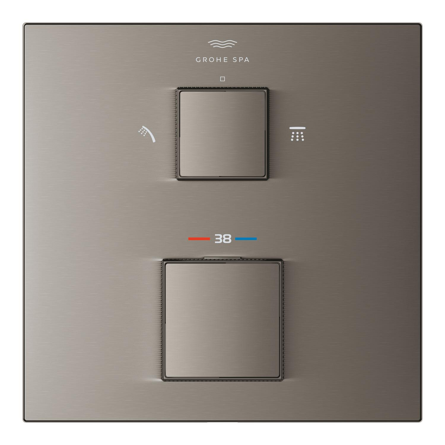 Grohe SPA Unitate comanda grohe allure brilliant, 2 iesiri, termostat, necesita valva, mat, grafit, 24428al0