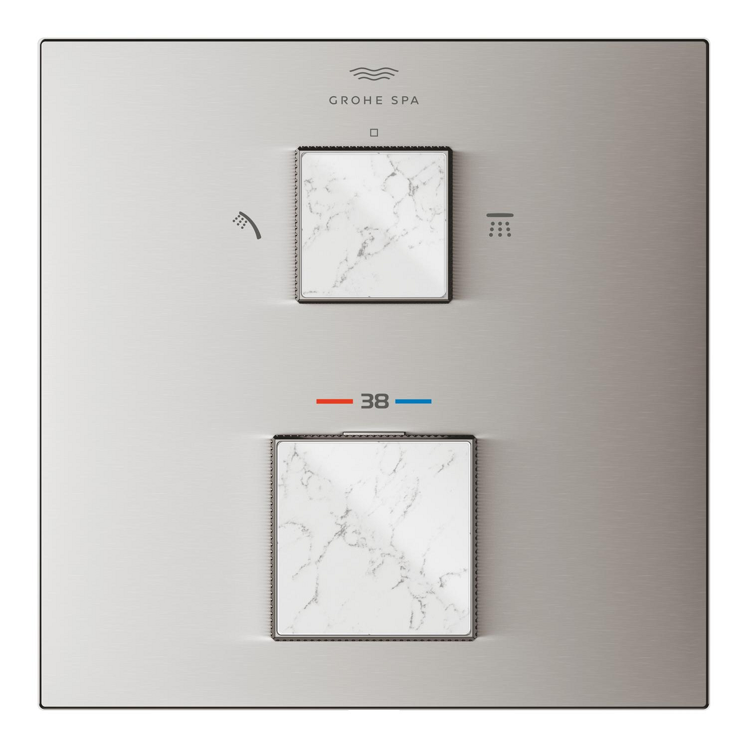 Grohe SPA Unitate comanda grohe allure brilliant, 2 iesiri, termostat, necesita valva, mat, otel satinat, 24429dc0