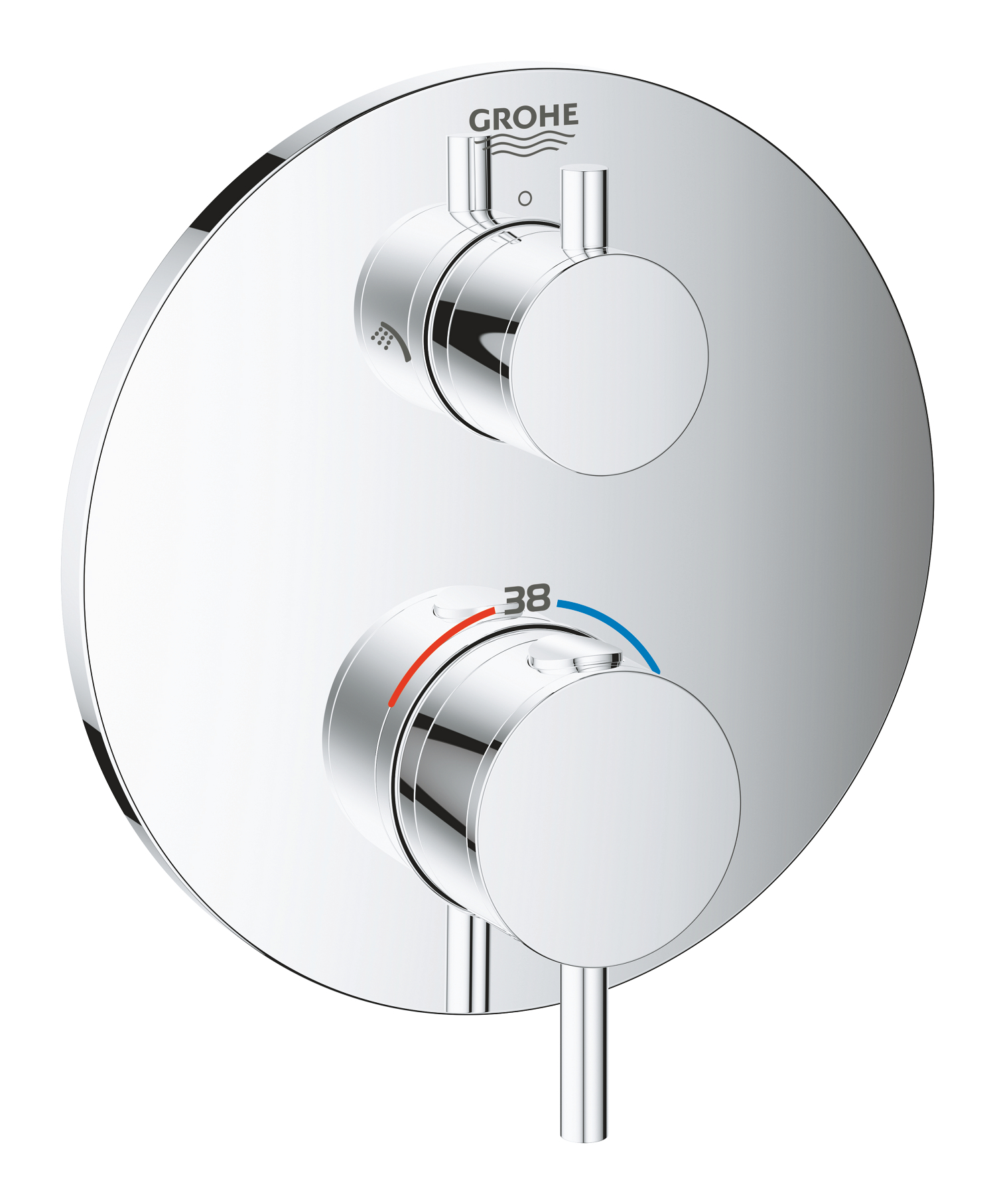 Unitate comanda Grohe 24135003, Atrio, tip comanda monocomanda, tip incastrare aparent, termostat, crom [1]