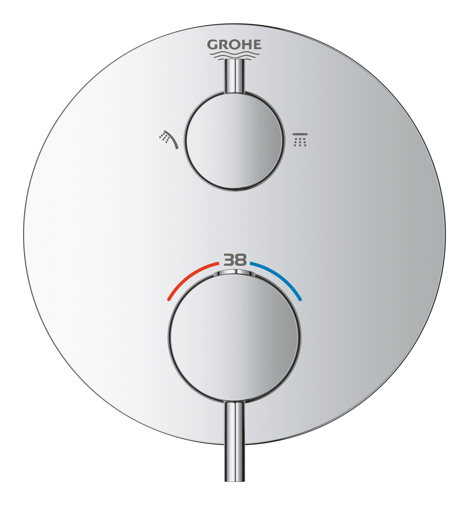 Grohe Unitate comanda grohe atrio 24135003, 1/2'', termostat, 2 iesiri, necesita valva, crom