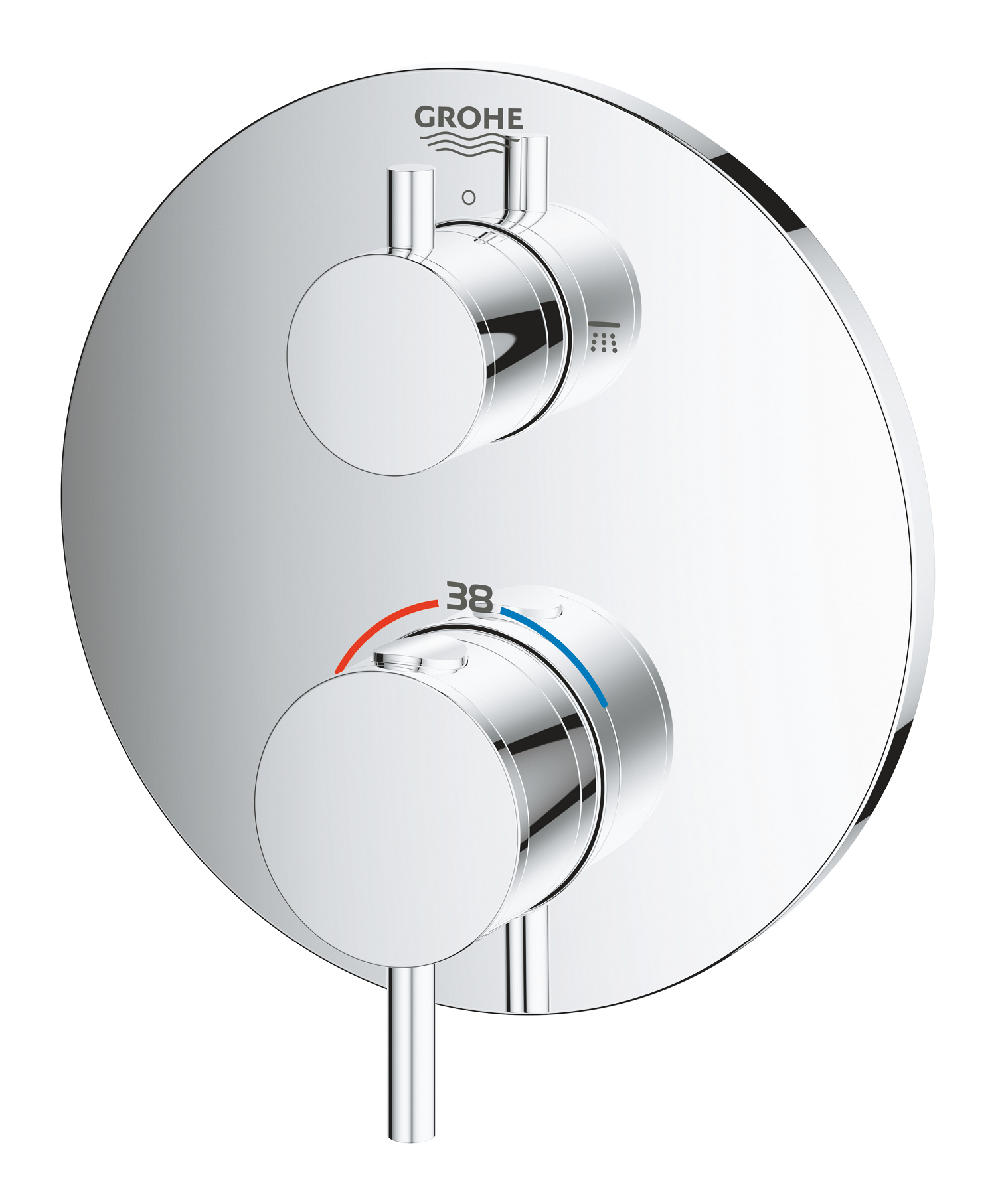 Unitate comanda Grohe 24135003, Atrio, tip comanda monocomanda, tip incastrare aparent, termostat, crom [2]