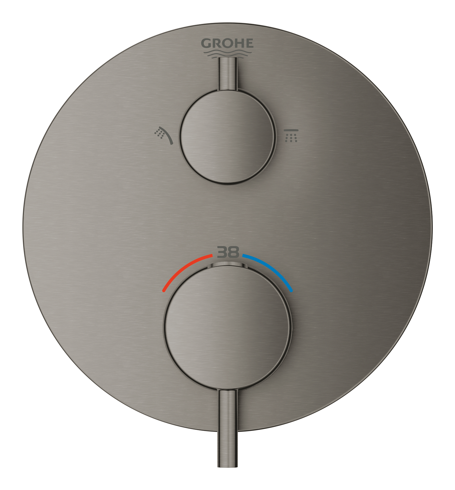 Grohe Unitate comanda grohe atrio 24135al3, 1/2'', termostat, 2 iesiri, necesita valva, mat, grafit
