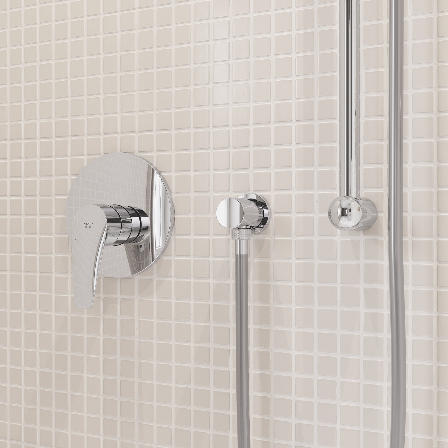 Unitate comanda Grohe 29078001, 1.5 bar, 163 mm, 12 mm, 1 iesiri, 1 functii palarie dus, 1/2 dimensiune racord, Crom