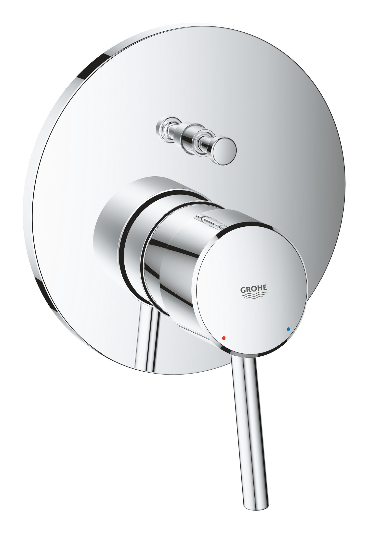 Unitate comanda Grohe 24054001, 1 bar, 158 mm, 10 mm, 2 iesiri, 1 functii palarie dus, 1/2 dimensiune racord, Crom