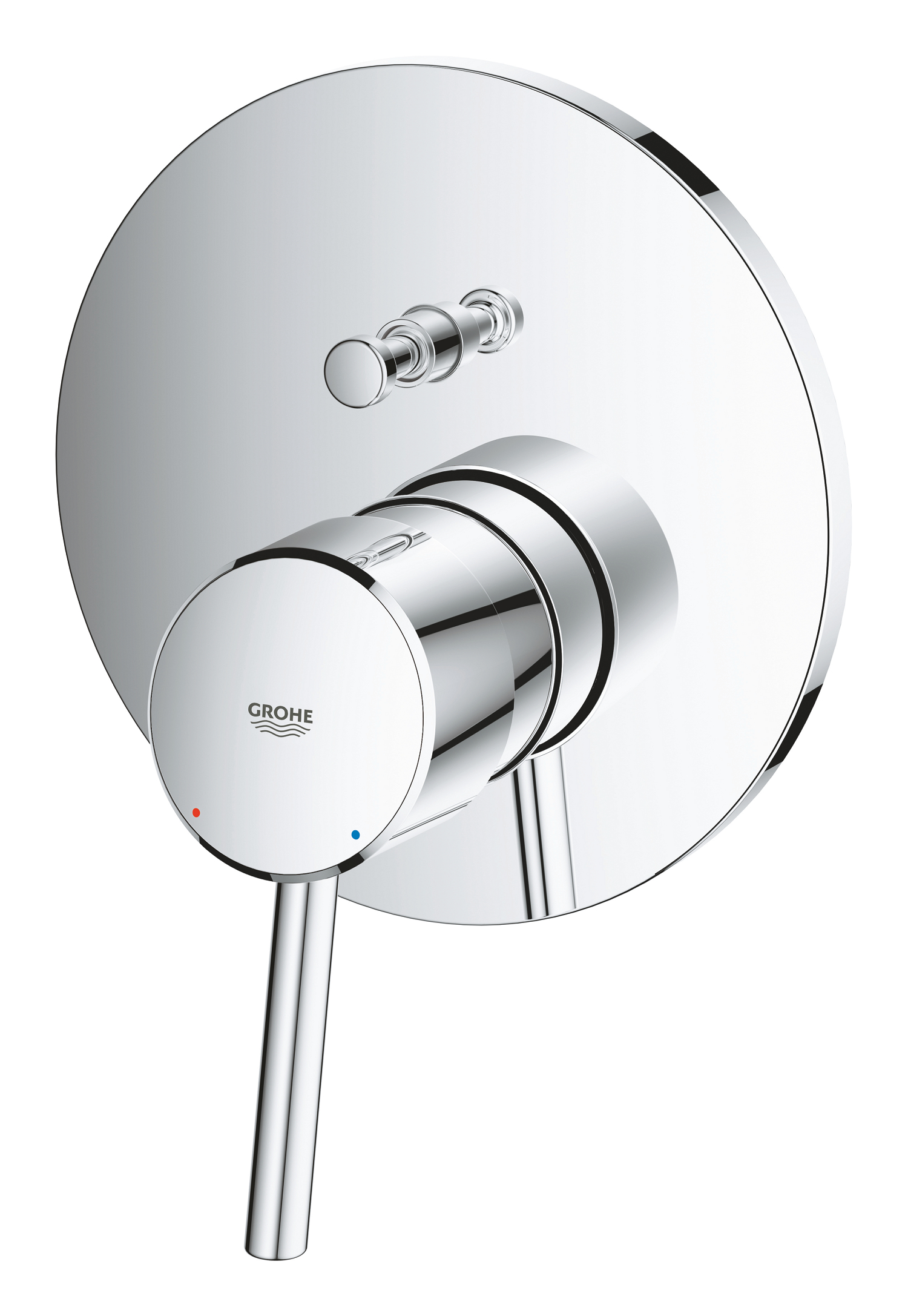 Unitate comanda Grohe 24054001, 1 bar, 158 mm, 10 mm, 2 iesiri, 1 functii palarie dus, 1/2 dimensiune racord, Crom