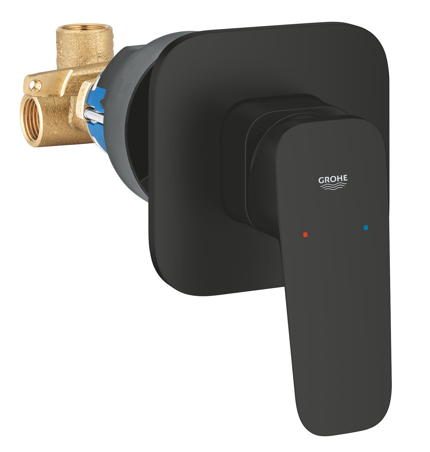 Unitate comanda Grohe 1017752430, 1 bar, 113 mm, 8 mm, 1 iesiri, 1 functii palarie dus, 1/2 dimensiune racord, Negru