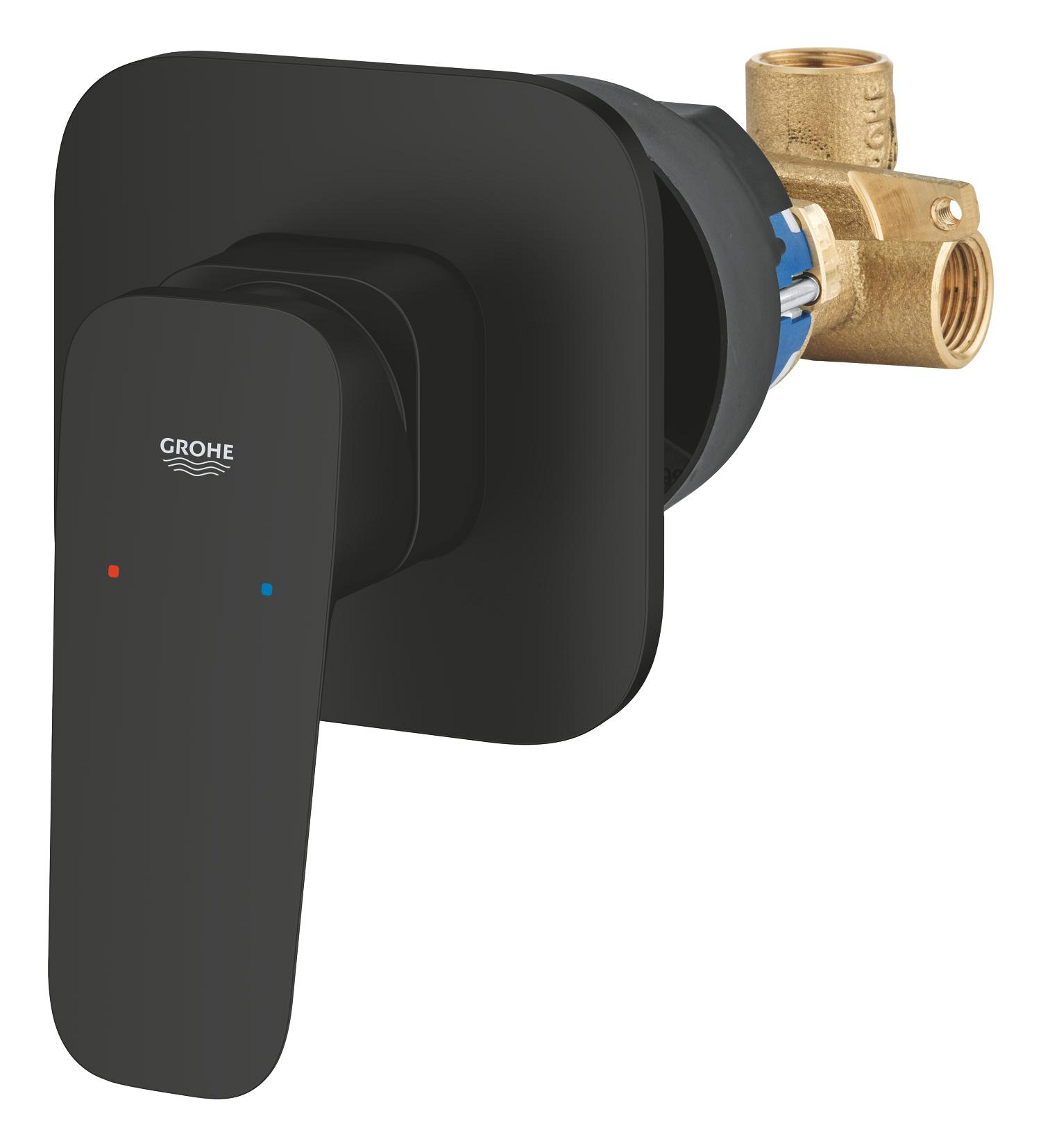Unitate comanda Grohe 1017752430, 1 bar, 113 mm, 8 mm, 1 iesiri, 1 functii palarie dus, 1/2 dimensiune racord, Negru