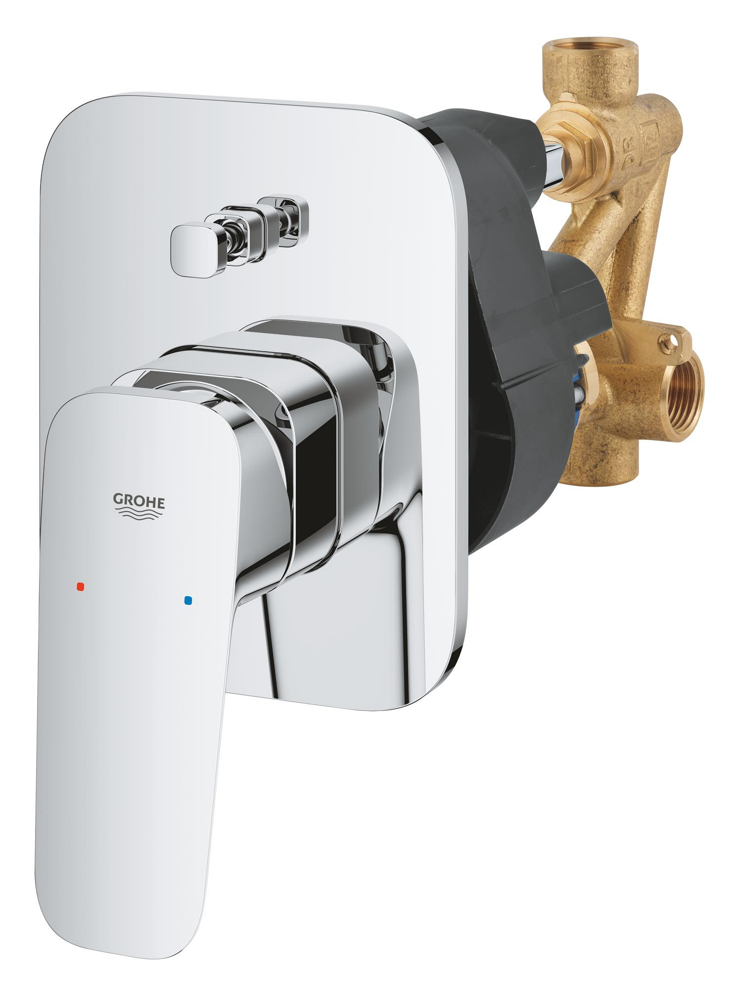 Unitate comanda Grohe 1017760000, Cubeo, tip incastrare incastrat, tip comanda monocomanda, dimensiune racord 1/2, crom [2]