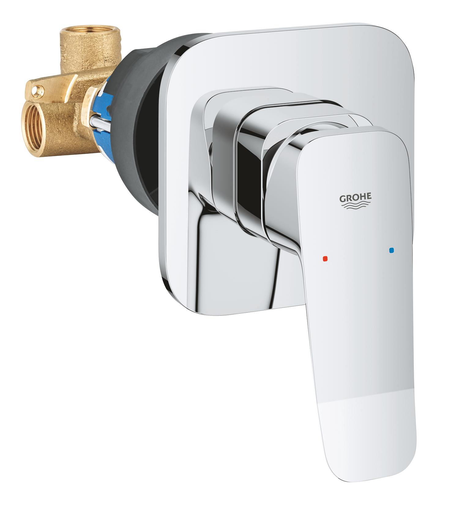 Baie - Unitate comanda Grohe 1018910000, Dice, tip incastrare incastrat, tip comanda monocomanda, dimensiune racord 1/2, crom