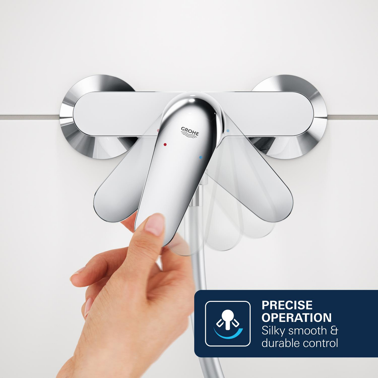 Unitate comanda Grohe 1018910000, Dice, tip incastrare incastrat, tip comanda monocomanda, dimensiune racord 1/2, crom [6]