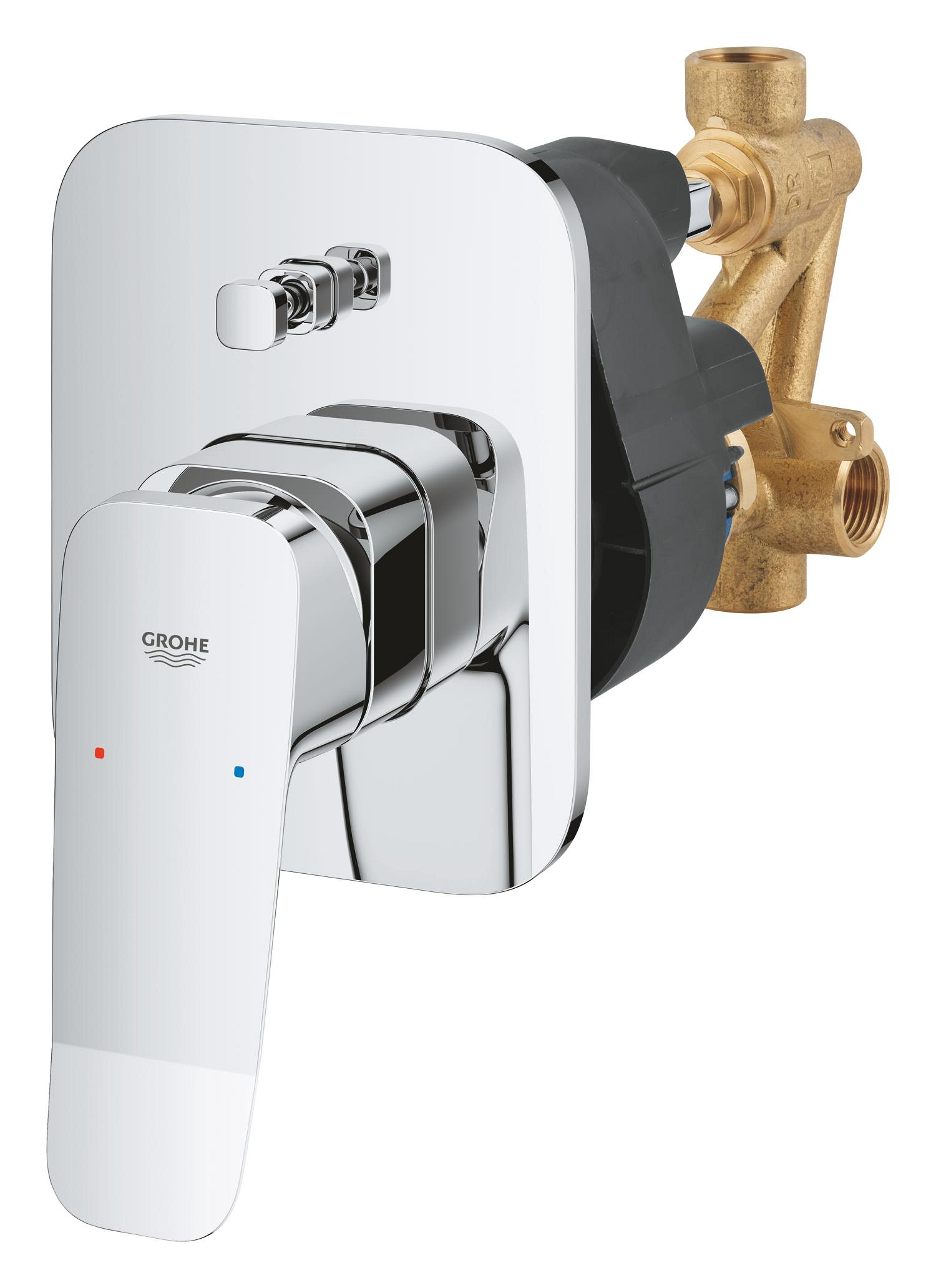 Unitate comanda Grohe 1018900000, Dice, tip incastrare incastrat, tip comanda monocomanda, dimensiune racord 1/2, crom [2]