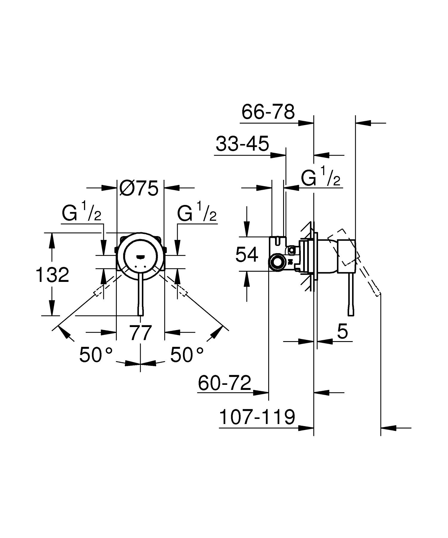 Unitate comanda Grohe 29197000, Essence, tip comanda monocomanda, tip 