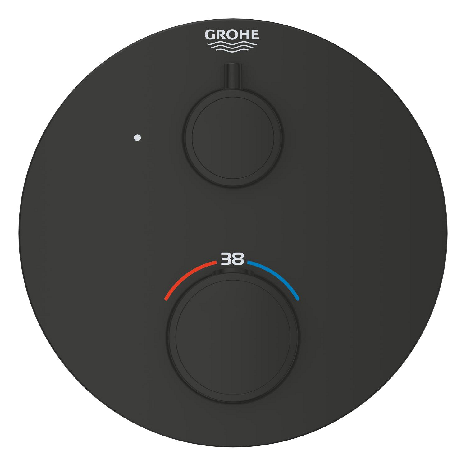 Grohe Unitate comanda grohe grohtherm, aparenta, termostat, 1 iesire, necesita valva, mat, negru, 1022122430