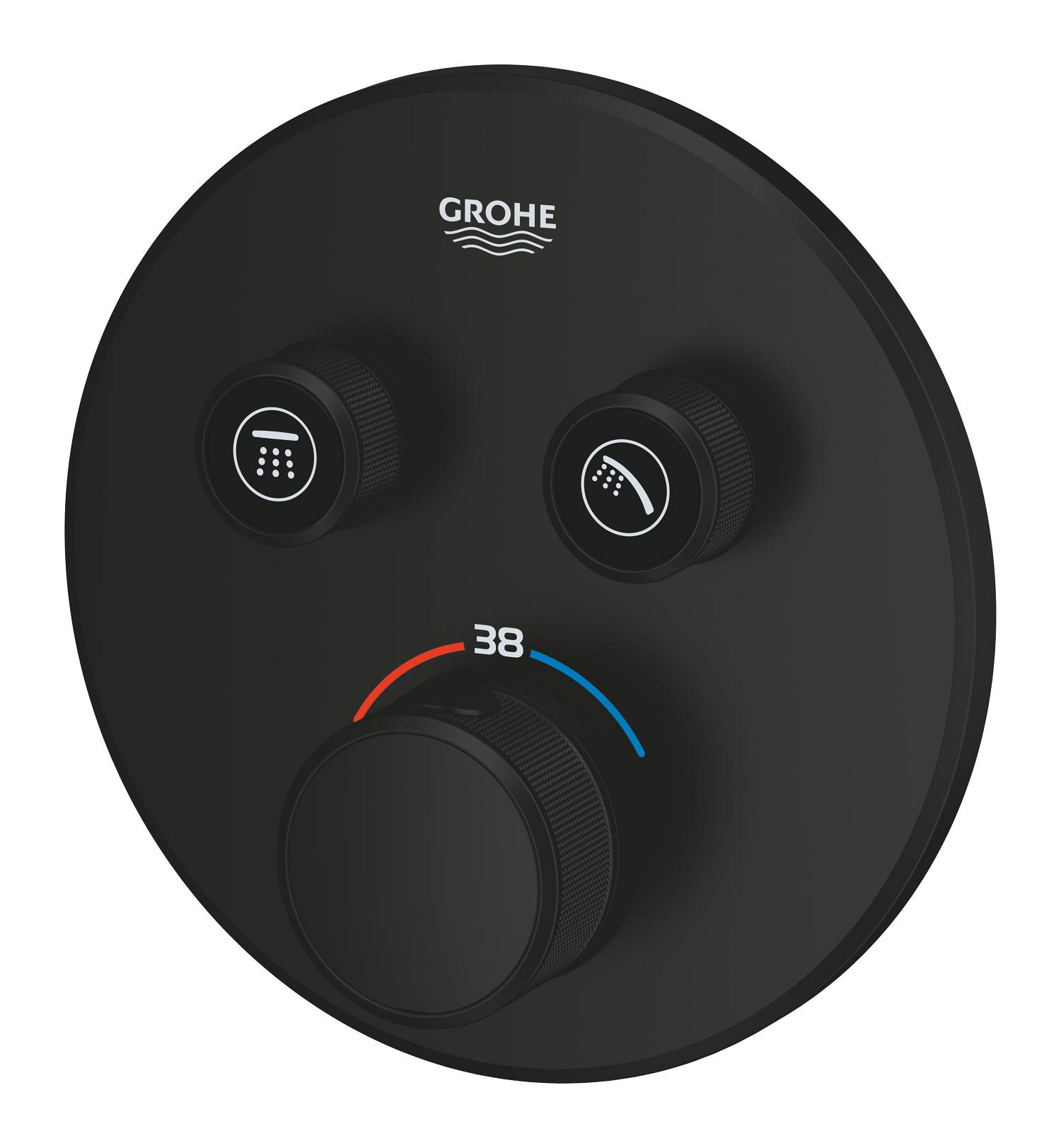 Unitate comanda Grohe 291192430, Grohtherm SmartControl, tip incastrare incastrat, tip comanda dubla comanda, negru [2]