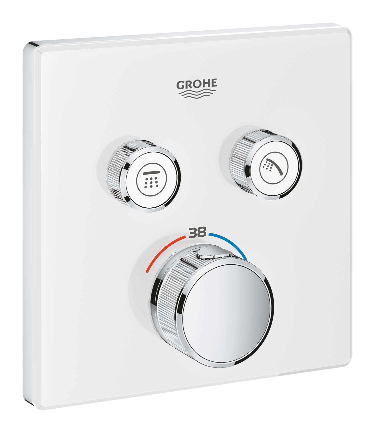 Grohe Unitate comanda grohe grohtherm smartcontrol 29156ls0, 1/2'', aparent, termostat, 2 iesiri, necesita set fixare, alb